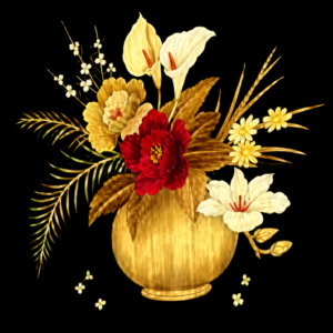 Bamboo Painting  flower pot