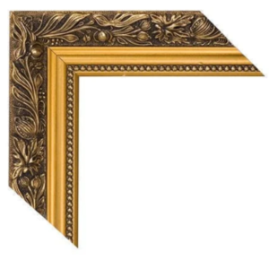 Grey Floral Photo Frame Moulding